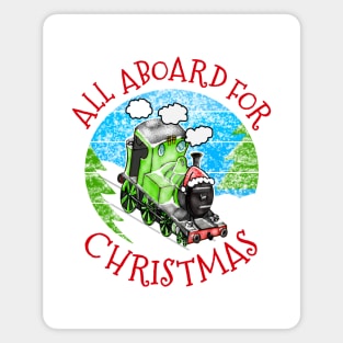 Steam Train All Aboard For Christmas Xmas 2022 Magnet